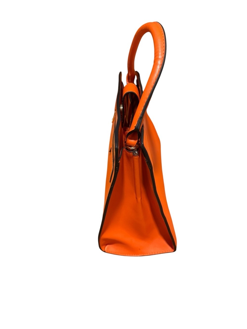 A new day Sleek Orange Top-Handle Satchel - Picture 3 of 7